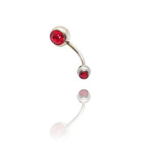 Belly Ring pink topaz